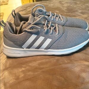Adidas Cloudfoam Gray and White Sneakers